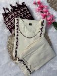 TRENDING KHADI COTTON EMBROIDERY WORK TOP BOTTOM WITH DUPATTA PARTY WEAR WHOLESALE PRICE ETHNIC GARMENT (6)