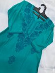 TRENDING LIVA RAYON LUCKNOWI CHIKANKARI WORK ONLY KURTI PARTY WEAR WHOLESALE PRICE ETHNIC GARMENT (14)