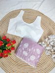 TRENDING ORGANZA EMBROIDERY THREAD AND CUT WORK 1 MINUTE SAREE WITH UNSTITCHED BLOUSE PARTY WEAR WHOLESALE PRICE ETHNIC GARMENT (6)