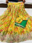 TRENDING ORGANZA PRINTED EMBROIDERY WORK LEHENGA CHOLI WITH DUPATTA PARTY WEAR WHOLESALE PRICE ETHNIC GARMENT (18)