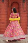 TRENDING ORGANZA PRINTED EMBROIDERY WORK LEHENGA CHOLI WITH DUPATTA PARTY WEAR WHOLESALE PRICE ETHNIC GARMENT (9)