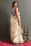 TRENDING SOFT JIMMY CHOO EMBROIDERY SEQUENCE WORK SAREE WITH UNSTITCHED BLOUSE PARTY WEAR WHOLESALE PRICE ETHNIC GARMENT (7)