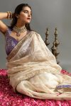 TRENDING SOFT JIMMY CHOO EMBROIDERY SEQUENCE WORK SAREE WITH UNSTITCHED BLOUSE PARTY WEAR WHOLESALE PRICE ETHNIC GARMENT (7)