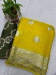 TRENDING VISCOSE GEORGETTE SAREE WITH SEQUENCE WORK BLOUSE FESTIVAL WEAR WHOLESALE PRICE ETHNIC GARMENT (5)