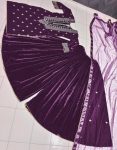 TRENDING VISCOSE VELVET EMBROIDERY WORK TOP PALAZZO WITH DUPATTA PARTY WEAR WHOLESALE PRICE ETHNIC GARMENT (4)