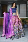 ATTRACTIVE ART SILK PRINT WITH GOTA PATTI WORK LEHENGA CHOLI WITH DUPATTA FESTIVAL WEAR WHOLESALE PRICE ETHNIC GARMENT (1)