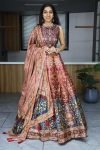 ATTRACTIVE ART SILK PRINT WITH GOTA PATTI WORK LEHENGA CHOLI WITH DUPATTA FESTIVAL WEAR WHOLESALE PRICE ETHNIC GARMENT (13)