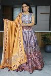 ATTRACTIVE ART SILK PRINT WITH GOTA PATTI WORK LEHENGA CHOLI WITH DUPATTA FESTIVAL WEAR WHOLESALE PRICE ETHNIC GARMENT (17)