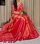 ATTRACTIVE BANARASI SILK ZARI WORK SAREE WITH UNSTITCHED BLOUSE FESTIVAL WEAR WHOLESALE PRICE ETHNIC GARMENT (6)