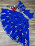 ATTRACTIVE CHINON EMBROIDERY WORK LEHENGA CHOLI WITH JACKET FESTIVAL WEAR WHOLESALE PRICE ETHNIC GARMENT (4)