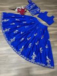 ATTRACTIVE CHINON EMBROIDERY WORK LEHENGA CHOLI WITH JACKET FESTIVAL WEAR WHOLESALE PRICE ETHNIC GARMENT (4)