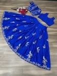 ATTRACTIVE CHINON EMBROIDERY WORK LEHENGA CHOLI WITH JACKET FESTIVAL WEAR WHOLESALE PRICE ETHNIC GARMENT (4)