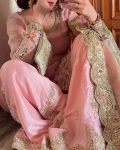 ATTRACTIVE CHINON SEQUENCE EMBROIDERY WORK TOP PALAZZO WITH DUPATTA PARTY WEAR WHOLESALE PRICE ETHNIC GARMENT (6)