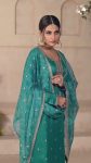 ATTRACTIVE CHINON SILK EMBROIDERY SEQUENCE WORK TOP BOTTOM WITH DUPATTA FESTIVAL WEAR WHOLESALE PRICE ETHNIC GARMENT (15)