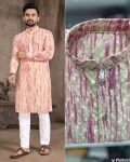 ATTRACTIVE COTTON CHICKENKARI WITH SEQUENCE DIGITAL PRINT WORK MENS KURTA PAJAMA FESTIVAL WEAR WHOLESALE PRICE ETHNIC GARMENT (8)