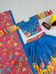 ATTRACTIVE COTTON KALAMKARI PRINT WORK LEHENGA CHOLI WITH DUPATTA FESTIVAL WEAR WHOLESALE PRICE ETHNIC GARMENT (3)