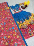 ATTRACTIVE COTTON KALAMKARI PRINT WORK LEHENGA CHOLI WITH DUPATTA FESTIVAL WEAR WHOLESALE PRICE ETHNIC GARMENT (3)