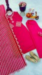 ATTRACTIVE COTTONM EMBROIDERY SEQUENCE WORK TOP BOTTOM WITH DUPATTA FESTIVAL WEAR WHOLESALE PRICE ETHNIC GARMENT (2)