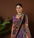 ATTRACTIVE CREPE KALAMKARI PRINT WORK LEHENGA CHOLI WITH DUPATTA WEDDING WEAR WHOLESALE PRICE ETHNIC GARMENT (4)