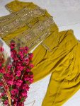 ATTRACTIVE GEORGETTE CODING EMBROIDERY SEQUENCE WORK CHOLI DHOTI WITH KOTI FESTIVAL WEAR WHOLESALE PRICE ETHNIC GARMENT (7)