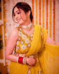ATTRACTIVE GEORGETTE EMBROIDERY SEQUENCE RUFFLE WORK LEHENGA SAREE ATTACHED DUPATTA WITH STITCHED BLOUSE PARTY WEAR WHOLESALE PRICE ETHNIC GARMENT (4)