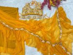 ATTRACTIVE GEORGETTE EMBROIDERY SEQUENCE RUFFLE WORK LEHENGA SAREE ATTACHED DUPATTA WITH STITCHED BLOUSE PARTY WEAR WHOLESALE PRICE ETHNIC GARMENT (4)