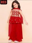 ATTRACTIVE GEORGETTE EMBROIDERY WORK KIDS TOP PALAZZO WITH DUPATTA FESTIVAL WEAR WHOLESALE PRICE ETHNIC GRAMENT (5)