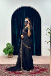 ATTRACTIVE GEORGETTE PLATES GOWN WITH EMBROIDERY WORK DUPATTA ATTACHED GOWN SAREE PARTY WEAR WHOLESALE PRICE ETHNIC GARMENT (4)