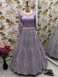 ATTRACTIVE HEAVY NET ZARKHAN DIAMOND AND GLITTER SEQUENCE WORK LEHENGA CHOLI WITH DUPATTA WEDDING WEAR WHOLESALE PRICE ETHNIC GARMENT (1)