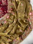 ATTRACTIVE JIMMY CHOO EMBROIDERY SEQUENCE BORDER CUT WORK SAREE WITH STITCHED BLOUSE PARTY WEAR WHOLESALE PRICE ETHNIC GARMENT (11)