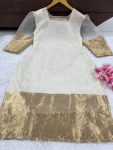 ATTRACTIVE ORGANZA SILK ZARI WORK READY TO WEAR KUTI CASUAL WEAR WHOLESALE PRICE ETHNIC GARMENT (3)