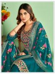 ATTRACTIVE SILK EMBROIDERY SEQUENCE WORK TOP BOTTOM WITH DUPATTA CASUAL WEAR WHOLESALE PRICE ETHNIC GARMENT (1)