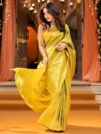 ATTTRACTIVE KANJIVARAM SILK ZARI WEAVING WORK SAREE WITH UNSTITCHED BLOUSE PARTY WEAR WHOLESALE PRICE ETHNIC GARMENT (2)