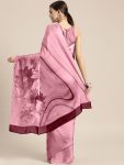 DEESIGNER JAPAN SATIN PRINT WORK SAREE WITH UNSTITCHED BLOUSE FESTIVAL WEAR WHOLESALE PRICE ETHNIC GARMENT ( (2)