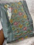 DESIGNER CHIFFON MULTI COLOUR LACE BORDER WORK PLAIN SAREE WITH UNSTITCHED BLOUSE PARTY WEAR WHOLESALE PRICE ETHNIC GARMENT (4)