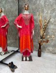 DESIGNER CHINON CODING SEQUENCE EMBROIDERY MIRROR WORK KAFTAN WITH PANT PARTY WEAR WHOLESALE PRICE ETHNIC GARMENT (4)