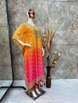 DESIGNER CHINON SEQUENCE EMBROIDERY BANDHANI PRINTED KAFTAN WITH BOTTOM PARTY WEAR WHOLESALE PRICE ETHNIC GARMENT (7)