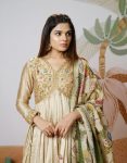 DESIGNER CHINON SILK EMBROIDERY WORK GOWN WITH DUPATTA FESTIVAL WEAR WHOLESALE PRICE ETHNIC GARMENT (3)