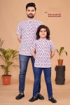 DESIGNER COTTON SLUB KHADI PRINT WORK FATHER SON SET FESTIVAL WEAR WHOLESALE PRICE ETHNIC GARMENT (3)