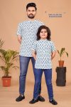 DESIGNER COTTON SLUB KHADI PRINT WORK FATHER SON SET FESTIVAL WEAR WHOLESALE PRICE ETHNIC GARMENT (4)