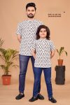 DESIGNER COTTON SLUB KHADI PRINT WORK FATHER SON SET FESTIVAL WEAR WHOLESALE PRICE ETHNIC GARMENT (5)