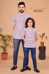 DESIGNER COTTON SLUB KHADI PRINT WORK FATHER SON SET FESTIVAL WEAR WHOLESALE PRICE ETHNIC GARMENT (7)