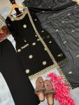 DESIGNER GEORGETTE EMBROIDERY SEQUENCE WORK TOP PALAZZO WITH DUPATTA PARTY WEAR WHOLESALE PRICE ETHNIC GARMENT (8)