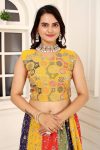 DESIGNER GEORGETTE MULTI COLORED EMBROIDERY SEQUENCE ZARI BOREDR WORK LEHENGA CHOLI WITH DUPATTA PARTY WEAR WHOLESALE PRICE ETHNIC GARMENT (7)