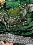 DESIGNER JIMMY CHOO EMBROIDERY SEQUENCE WORK SAREE WITH STITCHED BLOUSE PARTY WEAR WHOLESALE PRICE ETHNIC GARMENT (3)