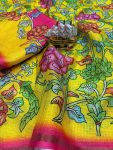 DESIGNER KOTA DORIA KALAMKARI FLORAL PRITN WORK SAREE WITH UNSTITCHED BLOUSE CASUAL WEAR WHOLESALE PRICE ETHNIC GARMENT 2 (2)