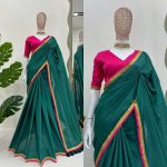 DESIGNER MULMUL COTTON LACE WITH HEAVY LATKAN WORK SAREE WITH UNSTITCHED BLOUSE PARTY WEAR WHOLESALE PRICE ETHNIC GARMENT (3)