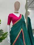 DESIGNER MULMUL COTTON LACE WITH HEAVY LATKAN WORK SAREE WITH UNSTITCHED BLOUSE PARTY WEAR WHOLESALE PRICE ETHNIC GARMENT (3)