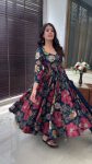 DESIGNER MUSLIN DIGITAL PRINT WORK GOWN BOTTOM WITH DUPATTA FESTIVAL WEAR WHOLESALE PRICE ETHNIC GARMENT (4)