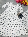 DESIGNER PURE SILK DIGITAL PRINT WORK GOWN SAREE WITH ATTACHED DUPATTA FESTIVAL WEAR WHOLESALE PRICE ETHNIC GARMENT (3)